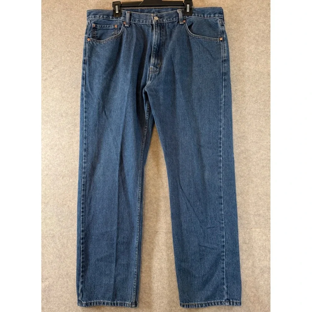 Levi's 505 Straight Fit Jeans 40x32 Blue Denim Classic Workwear Medium Wash